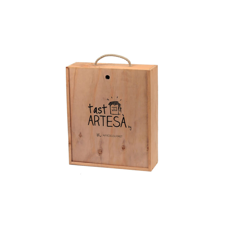 Regals gastronòmics, Tast Artesà, Caixa de fusta, regals gastronòmics caixa de fusta