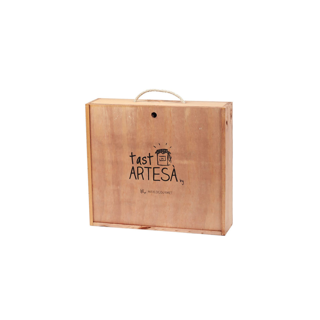 Regalos gastronómicos, Tast Artesà, Caja de madera, regalos gastronómicos caja de madera