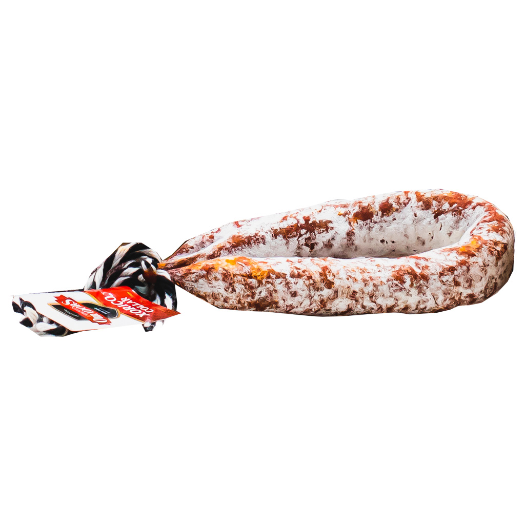 Chorizo collar elaborado con tripa natural Embotits obradors chorizo artesano