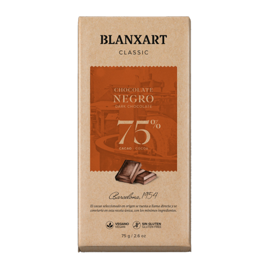 Tableta de chocolate 75% Blanxart