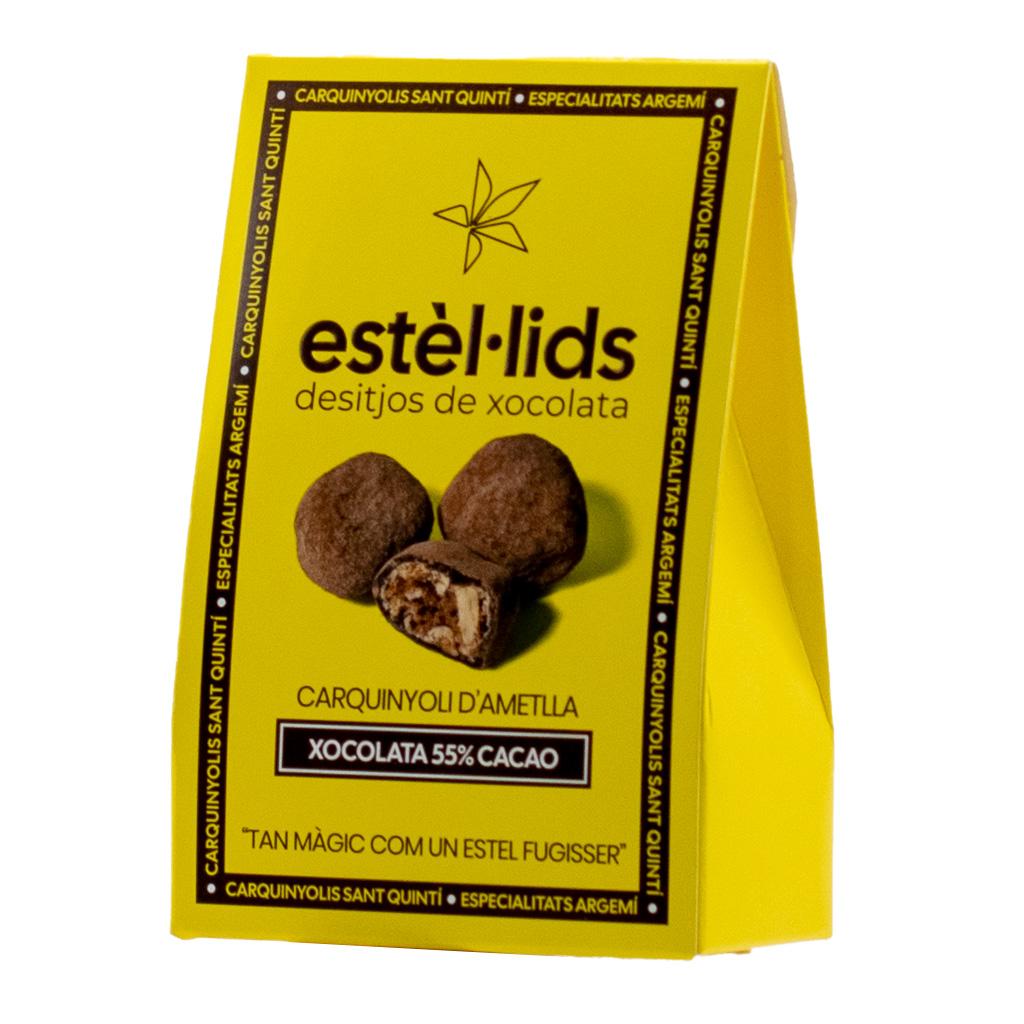 Estèlids praliné xocolata blanca Sant Quintí