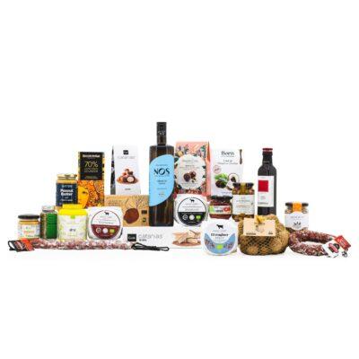 Lot de Nadal Artesà 1004 Sense alcohol, Paneres de Nadal, producte de proximitat, cistelles de nadal amb formatge, lot artesà, lot de nadal sense alcohol