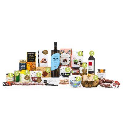 Lot de Nadal Artesà 1004 Sense alcohol, Paneres de Nadal, producte de proximitat, cistelles de nadal amb formatge, lot artesà, lot de nadal sense alcohol