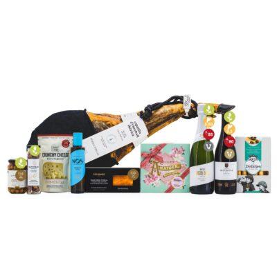 Lot de Nadal Artesà 2201 amb Espatlla Ibèrica, Paneres de Nadal, producte de proximitat, producte català, lot artesà, lot amb pernil, lot de nadal amb embotit