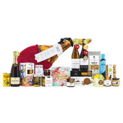 Lot de Nadal Artesà 2303 amb Espatlla Serrana, Paneres de Nadal, producte de proximitat, producte català, lot artesà, lot amb pernil, lot de nadal amb embotit