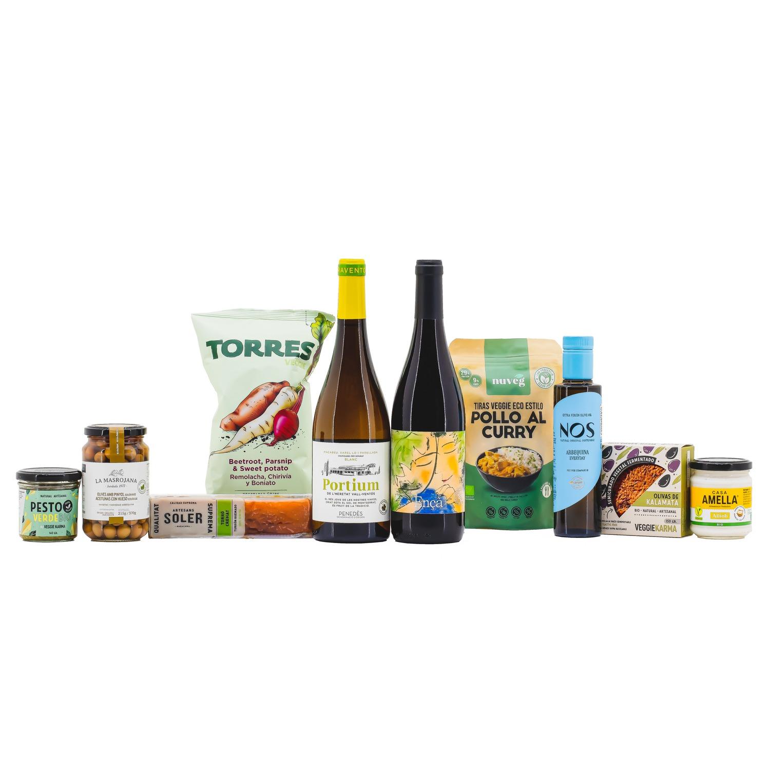 Lot de Nadal Natura 3220 Vegà, cistella de nadal vegana, producte català, lots de nadal vegà, lot vegà, producte de ecològic