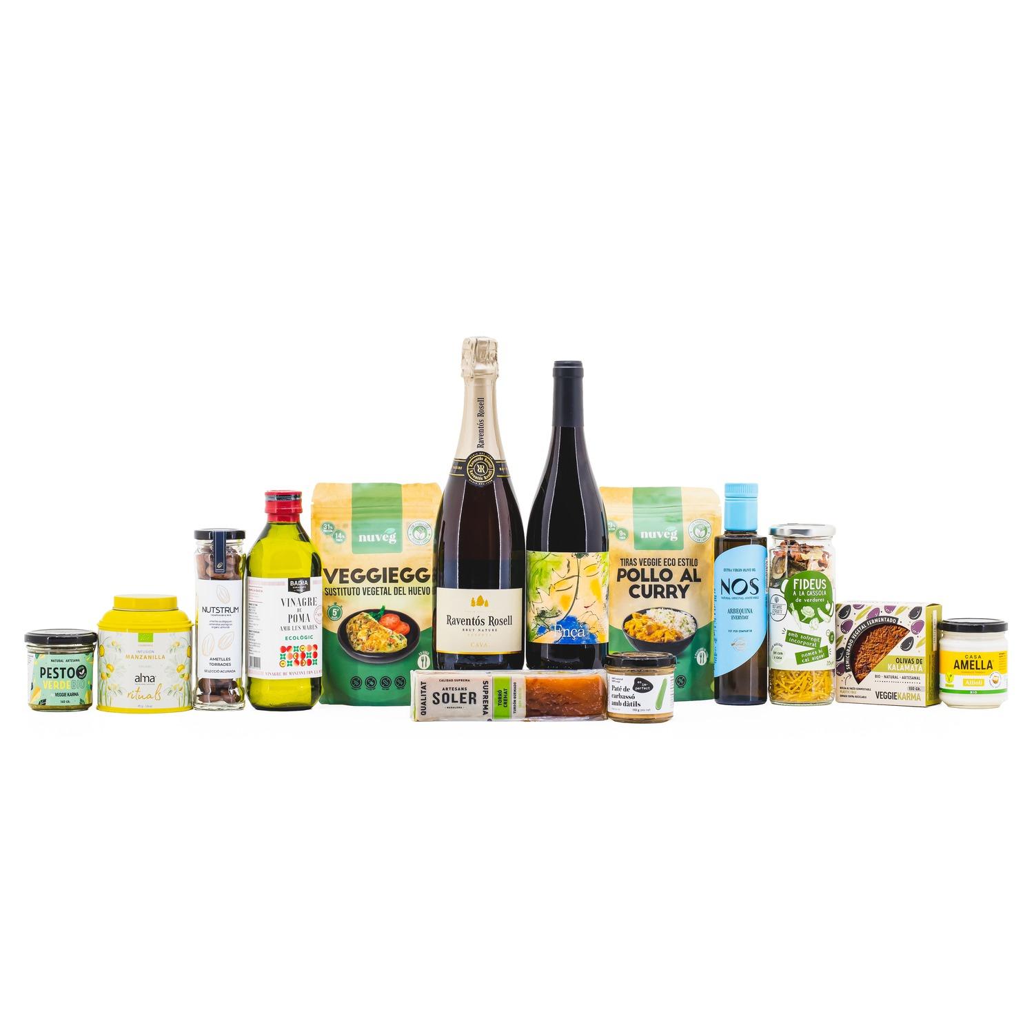 Lot de Nadal Natura 3221 Vegà, cistella de nadal vegana, producte català, lots de nadal vegà, lot vegà, producte de ecològic
