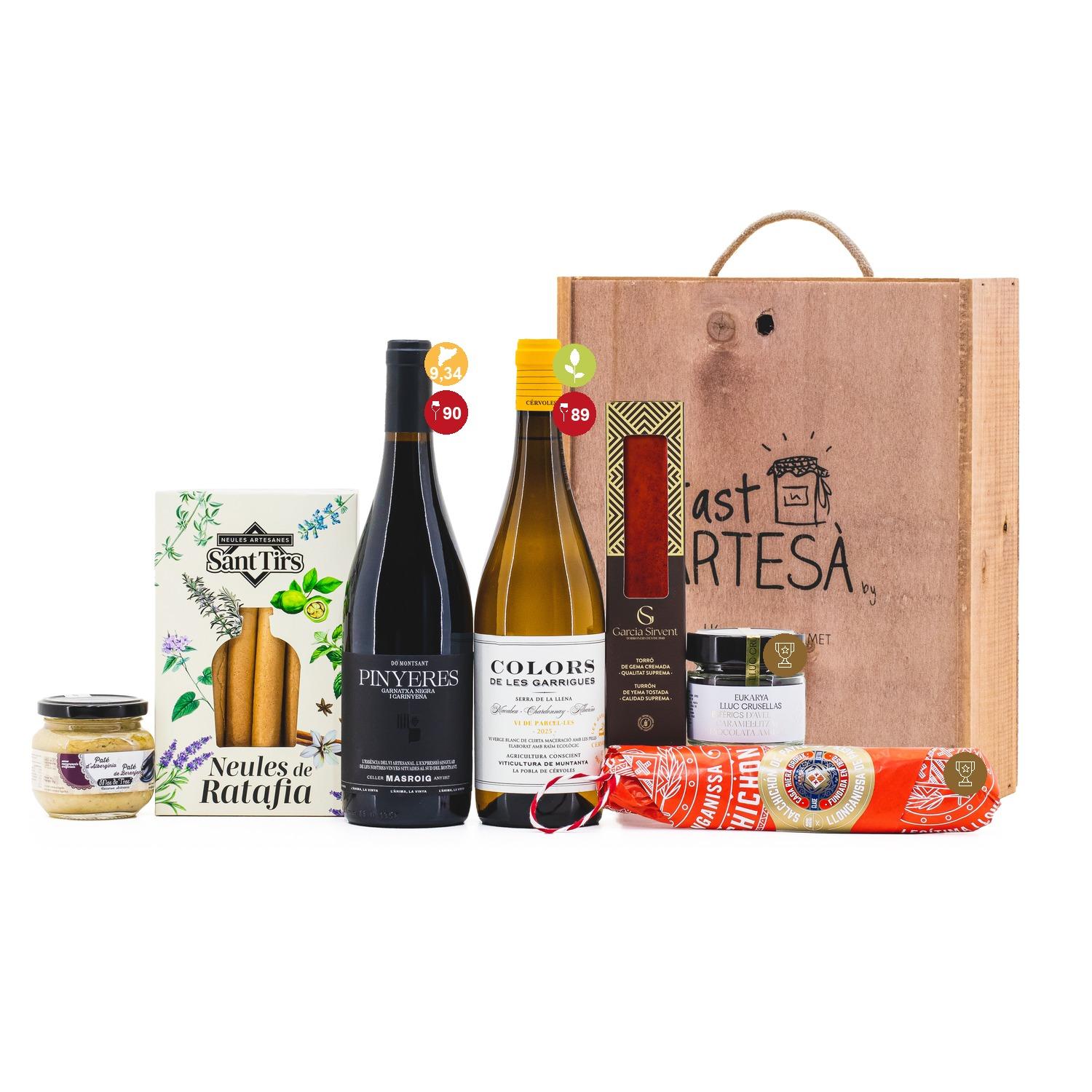 Regal Gastronòmic Artesà P-6106 , regal d'empresa, vi català, detalls per empreses, producte gourmet