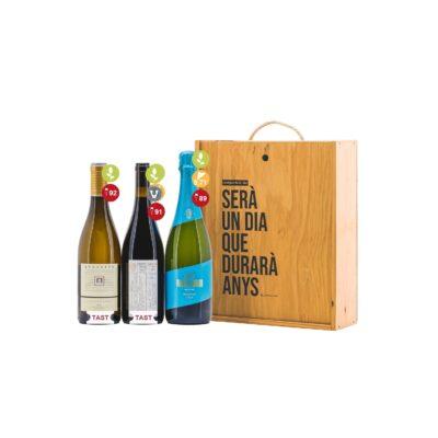 Regal Gastronòmic Comparteix 8304, detalls per empreses, vi català, cava ecològic, regal d'empresa amb tast